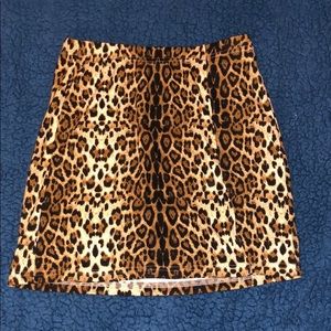 Leopard mini skirt